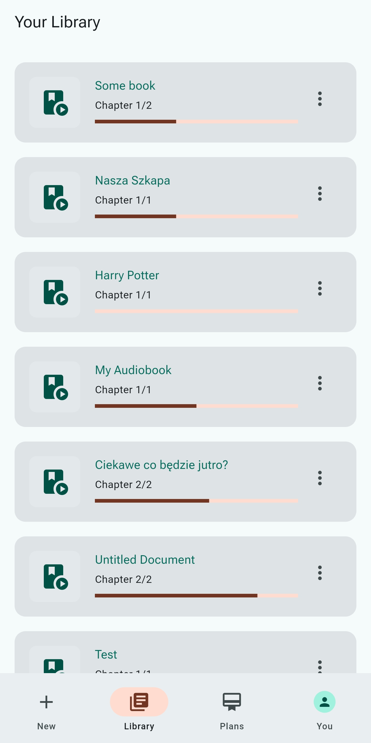 Your personal audiobook library